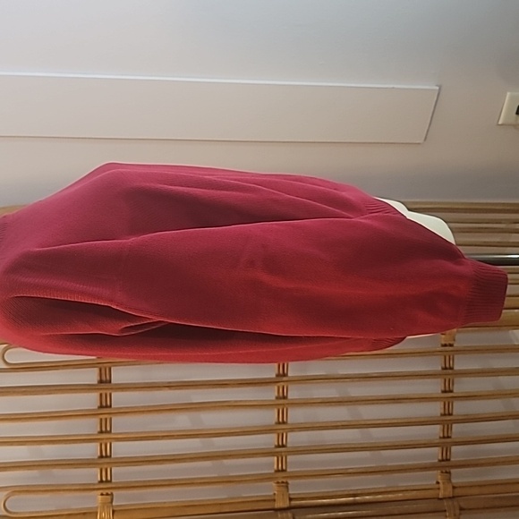 Eddie Bauer red men's sweater size large 100% cotton heavy weight crew neck - Picture 6 of 11